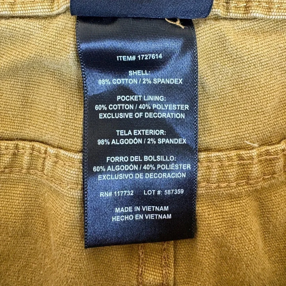 Colorado Clothing Carpenter Work Pants Men 32x30.5 Tan Canvas Cotton Relaxed Fit